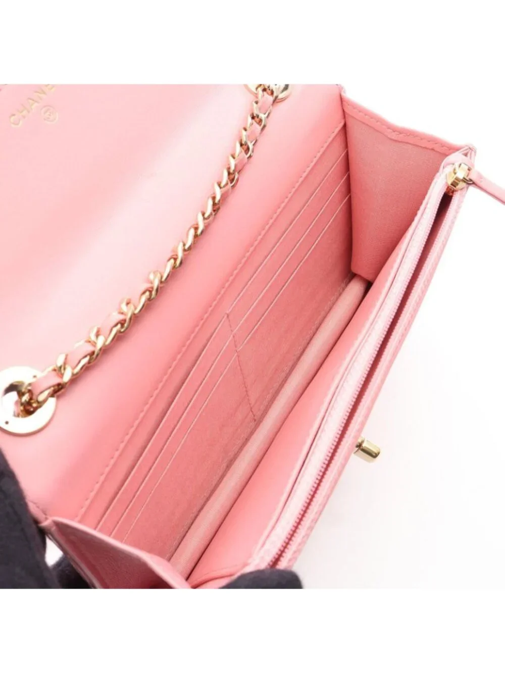 Chanel Shoulder Bag Trendy CC Quilted Pink Lambskin Chain Wallet